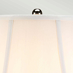 Настольная лампа с фарфоровым основанием с декоративным орнаментом и белым абажуром на темной круглой подставке Elstead Lighting варинант исполнения - 12 | Loft Concept в Костроме