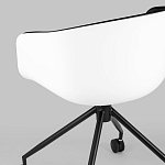 Офисное кресло из пластика с мягким сиденьем Eggshell Black варинант исполнения - 8 | Loft Concept в Костроме