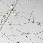 Люстра подвесная с тонкой металлической конструкцией цвета хром Quasar варинант исполнения - 4 | Loft Concept в Костроме