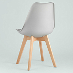 Стул с основой из пластика и мягким сиденьем Arvika Grey варинант исполнения - 4 | Loft Concept в Костроме