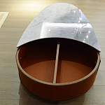 Дизайнерский журнальный стол овальной формы с открывающейся столешницей Caleb Coffee Table варинант исполнения - 1 | Loft Concept в Костроме