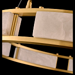 Люстра в виде кольца из натурального камня Golden Alavastor варинант исполнения - 4 | Loft Concept в Костроме