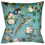 Подушка декоративная с изображением птицы в саду Chinoiserie Birds in the Garden Cushion варинант исполнения - 1 | Loft Concept в Костроме