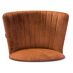 Стул с мягкой оранжевой обивкой из велюра и подъемно-поворотным механизмом на черных колесиках Harper Orange варинант исполнения - 3 | Loft Concept в Костроме