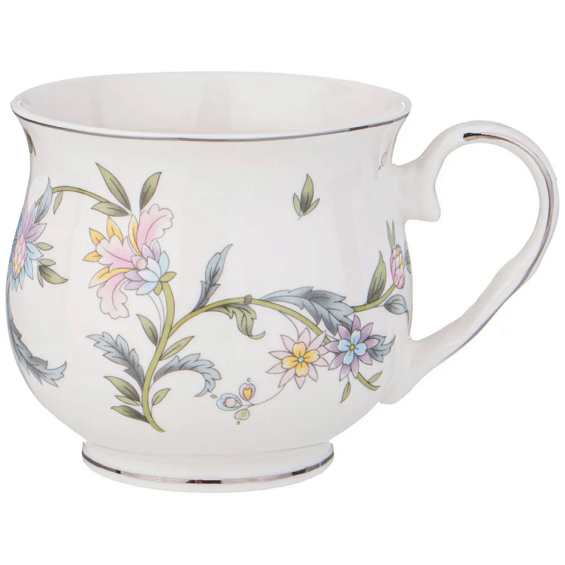 Кружка из фарфора с цветочным принтом 480 мл Tea Flower Set Мульти Кружка из фарфора с цветочным принтом 480 мл Tea Flower Set Мульти в Костроме | Loft Concept
