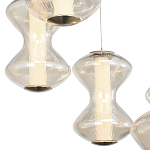 Люстра светодиодная с стеклянными волнообразными плафонами Amphora of Light варинант исполнения - 5 | Loft Concept в Костроме