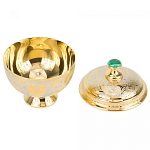 Сахарница металлическая с гравировкой и натуральным камнем Малахит в подарочной коробке Metal Stone Sugar Bowls варинант исполнения - 2 | Loft Concept в Костроме