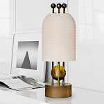 Настольная лампа в виде фонаря с белым фактурным абажуром Echoes of Light варинант исполнения - 2 | Loft Concept в Костроме