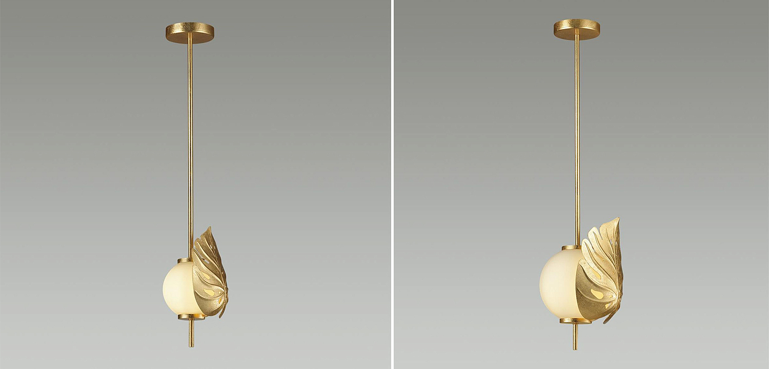 Подвесной светильник Gold Monstera Leaf Подвесной светильник Gold Monstera Leaf - Loft-Concept в Костроме