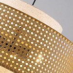 Подвесной светильник с декоративным поясом из плетеного бамбука Biuloggicu варинант исполнения - 5 | Loft Concept в Костроме