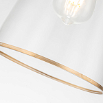 Подвесной светильник золотого цвета с колоколообразным стеклянным плафоном и декоративным элементом Elstead Lighting варинант исполнения - 3 | Loft Concept в Костроме