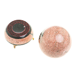 Шар декоративный на подставке из натуральных камней Змеевик и Мрамор Розовый Natural Stone Spheres 10.5 см варинант исполнения - 2 | Loft Concept в Костроме