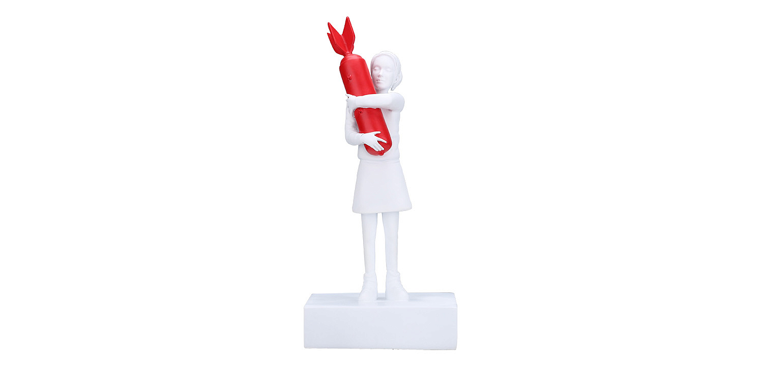 Статуэтка Banksy Bomb Hugger Sculpture Red Статуэтка Banksy Bomb Hugger Sculpture Red - Loft-Concept в Костроме