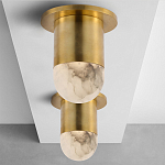 Потолочный светильник светодиодный с плафоном из натурального камня Purgatory варинант исполнения - 3 | Loft Concept в Костроме