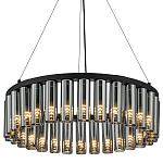 Люстра со стеклянными цилиндрическими плафонами Luminous Cylinders Smoky Round варинант исполнения - 3 | Loft Concept в Костроме