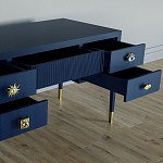 Письменный стол с 4-мя ящиками Elsa Dreams Blue варинант исполнения - 4 | Loft Concept в Костроме