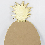 Зеркало овальной формы с золотистой рамкой и декоративной верхушкой в виде ананаса Pineapple Shine  варинант исполнения - 5 | Loft Concept в Костроме