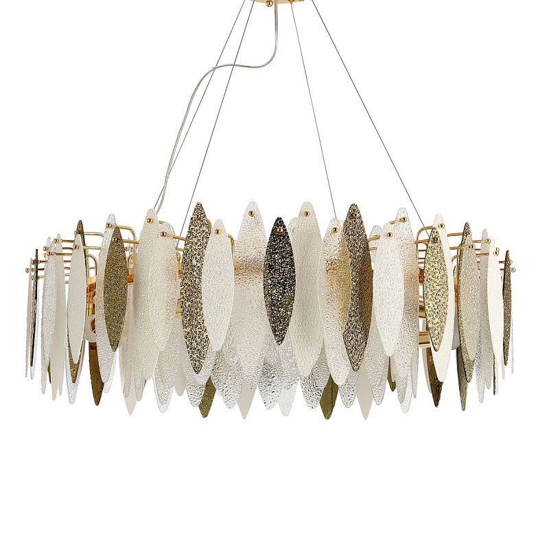 Люстра Monaghan Chandelier 10 Белый Золотой Люстра Monaghan Chandelier 10 Белый Золотой в Костроме | Loft Concept