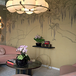 Обои в японском стиле Wisteria Original colourway on Raw Silk dyed silk варинант исполнения - 1 | Loft Concept в Костроме