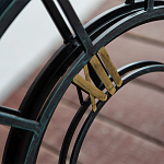 Зеркало настенное в чёрной металлической раме в виде часов Mirror Tower Clock варинант исполнения - 4 | Loft Concept в Костроме