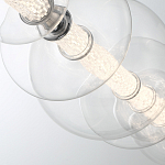 Подвесной светильник линейный с прозрачными стеклянными шарами разного диаметра Eurofase варинант исполнения - 6 | Loft Concept в Костроме