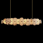 Подвесной светильник с фигурными элементами из белого алебастра Cryptocrystalline Stone варинант исполнения - 8 | Loft Concept в Костроме