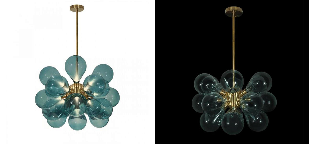 Люстра Simonet Chandelier Blue 55 см Люстра Simonet Chandelier Blue 55 см - Loft-Concept в Костроме