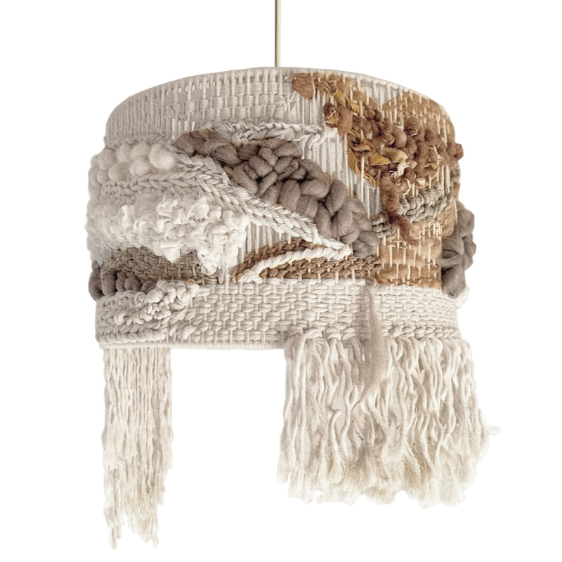 Светильник вязаный природной формы  Терракотовый ivory ( слоновая кость ) в Костроме | Loft Concept 