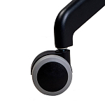 Стул с мягкой синей обивкой из велюра и подъемно-поворотным механизмом на черных колесиках Harper Blue варинант исполнения - 7 | Loft Concept в Костроме