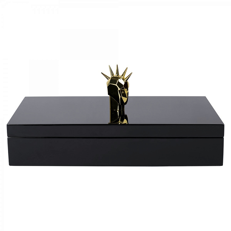 Шкатулка HEAD TRIP SCULPTURE BOX Черный Глянцевое золото Шкатулка HEAD TRIP SCULPTURE BOX Черный Глянцевое золото в Костроме | Loft Concept
