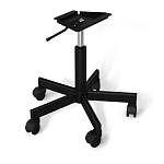 Стул с мягкой коричневой обивкой из велюра и подъемно-поворотным механизмом на черных колесиках Harper Brown варинант исполнения - 4 | Loft Concept в Костроме