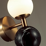 Бра с шарообразным матовым плафоном и шаром из камня на металлическом основании Orb Essence варинант исполнения - 9 | Loft Concept в Костроме