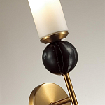 Бра с цилиндрическим матовым плафоном и шаром из камня на металлическом основании Orb Essence варинант исполнения - 3 | Loft Concept в Костроме