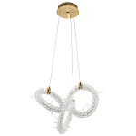 Фигурная люстра украшенная кристаллами из хрусталя Gilbertine Crystals Curly Ring Chandelier S варинант исполнения - 2 | Loft Concept в Костроме
