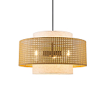 Подвесной светильник с декоративным поясом из плетеного бамбука Biuloggicu варинант исполнения - 1 | Loft Concept в Костроме