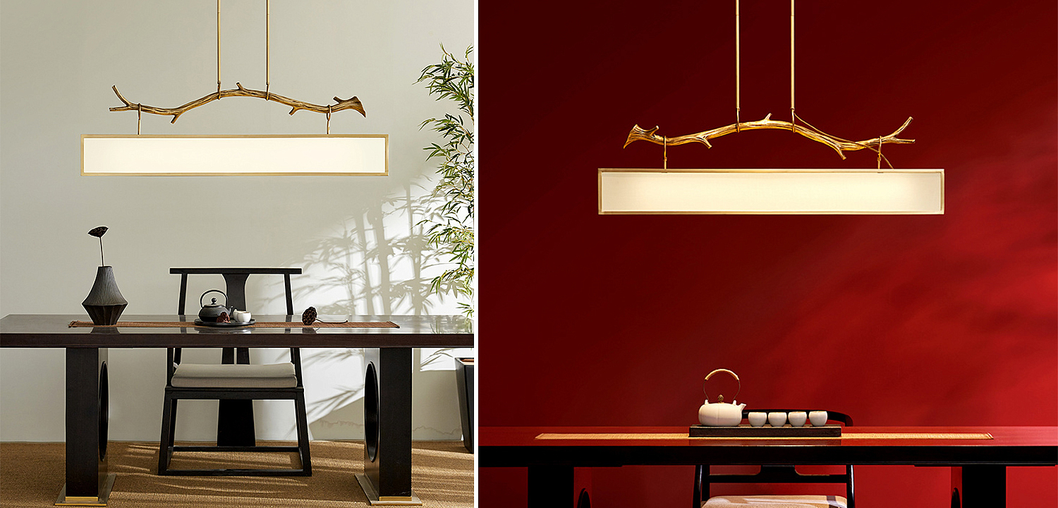 Дизайнерская прямоугольная люстра с золотой веткой Rectangular chandelier golden branch Дизайнерская прямоугольная люстра с золотой веткой Rectangular chandelier golden branch - Loft-Concept в Костроме