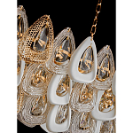 Люстра овальная с многослойными белыми и прозрачными подвесками Character Chandelier варинант исполнения - 4 | Loft Concept в Костроме