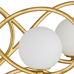 Люстра с закругленным каркасом золотого цвета и белыми плафонами Round Curl варинант исполнения - 1 | Loft Concept в Костроме
