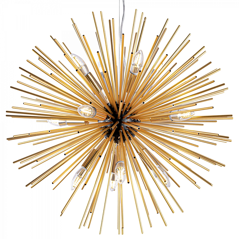 Huge Sputnik Chandelier Gold and Black Черный Золотой Huge Sputnik Chandelier Gold and Black Черный Золотой в Костроме | Loft Concept