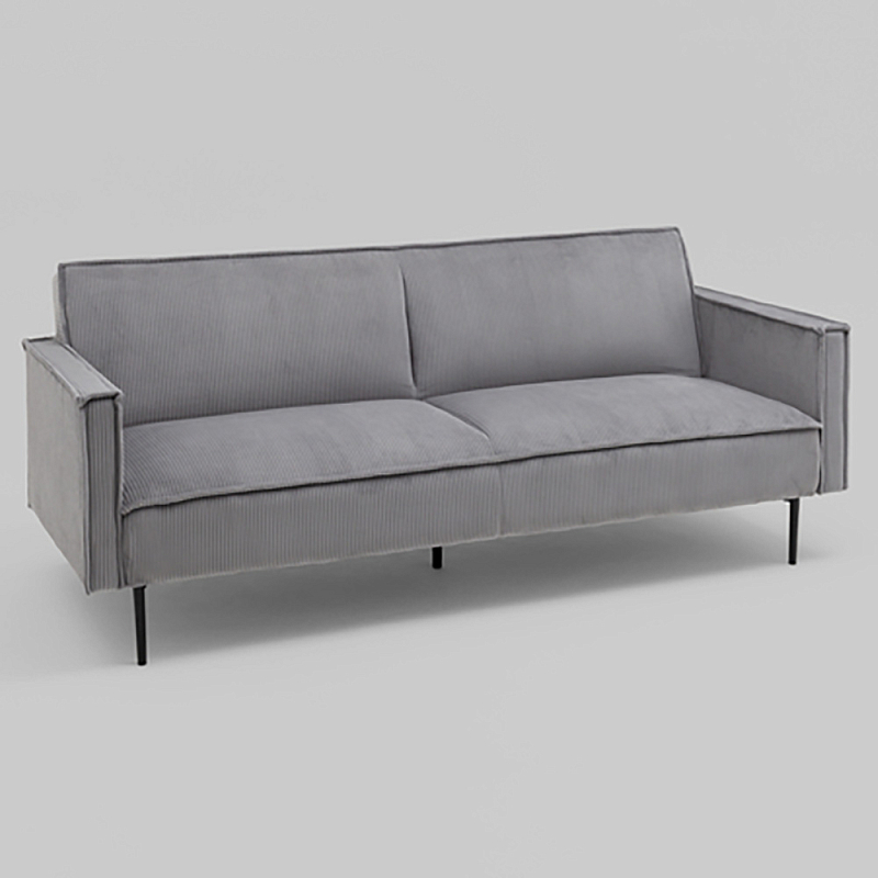 Диван современный вельветовый прямой Worcester Серый Серый Черный в Костроме | Loft Concept 