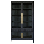 Витрина Primo со стеклянными фасадами и 2 ящиками Черный дуб варинант исполнения - 10 | Loft Concept в Костроме