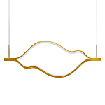 Подвесной светильник волнообразный изогнутый цвета латунь 3000К Spiral Lighting варинант исполнения - 1 | Loft Concept в Костроме