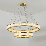 Люстра с 2-мя кольцами из натурального камня с регулируемыми плафонами Durability of Stone варинант исполнения - 2 | Loft Concept в Костроме