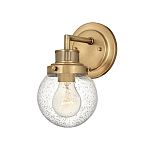 Бра для ванных комнат с прозрачным шарообразным плафоном из стекла с пузырьками на круглом основании Hinkley варинант исполнения - 1 | Loft Concept в Костроме