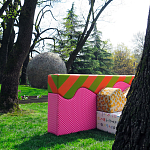 Дизайнерский модульный диван волнистой формы с цветным принтом Poltronova Superonda Sofa варинант исполнения - 40 | Loft Concept в Костроме