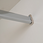 Шкаф бежевый двухдверный с полками и штангой Eccentricity варинант исполнения - 5 | Loft Concept в Костроме