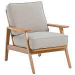 Кресло с каркасом из массива дуба Deniaud Oak Beige Armchair варинант исполнения - 1 | Loft Concept в Костроме