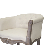 Кресло низкое в стиле прованс Бежевый Лен Louis French Armchair  варинант исполнения - 4 | Loft Concept в Костроме