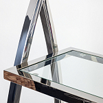 Металлический стеллаж со стеклянными полками Molecule варинант исполнения - 4 | Loft Concept в Костроме