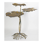 Столик приставной с тремя столешницами Тропические листья Tropical Forest gold варинант исполнения - 2 | Loft Concept в Костроме